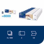 Tork salveta za dispenzer N4, 2 sloja, 21.3x16.5cm, 8000/1 - bijela - Image 5