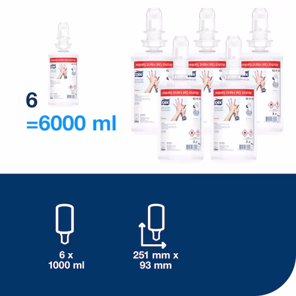 Tork Alkohol gel za ruke S4 od 1000ml - Image 4