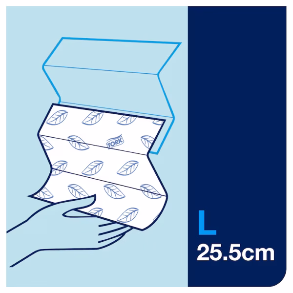 Tork Advanced ubrus u listu Z, H2, 2 sloja, 21.3cm x24 cm, 21x180=3780 listića - Image 3