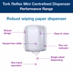 Tork Reflex midi dispenzer ubrusa na centralno izvlačenje M4 - bijeli - Image 6