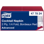 Tork salveta koktel, 2 sloja, 24x24cm, 200/1 - bordo