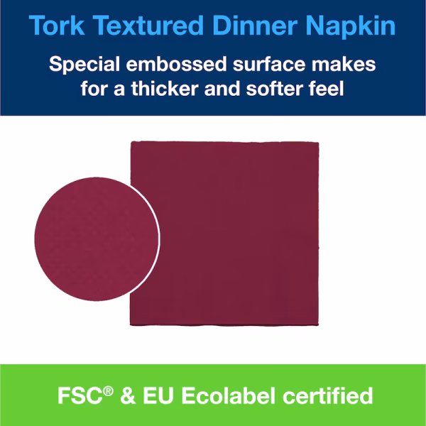 Tork NexxStyle salveta, 2 sloja, 39x39cm, 50/1 - bordo - Image 5