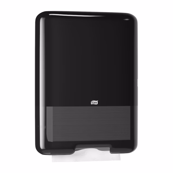Tork dispenzer za složive V ubruse H3 - crni - Image 2
