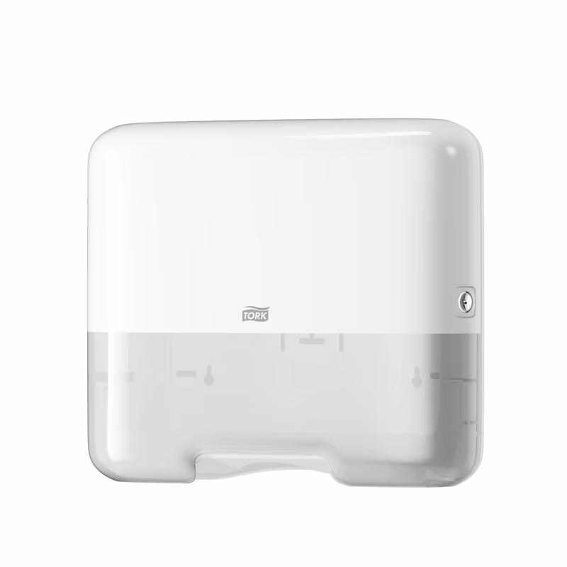 553100-01 Tork dispenzer za složive V ubruse Mini široki H3 - bijeli - Image 1