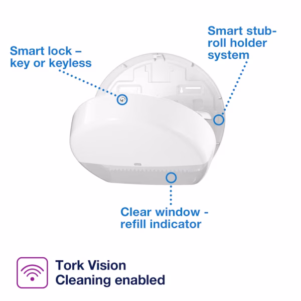 Tork dispenzer za mini jumbo toalet papir rolne T2 - bijeli - Image 3