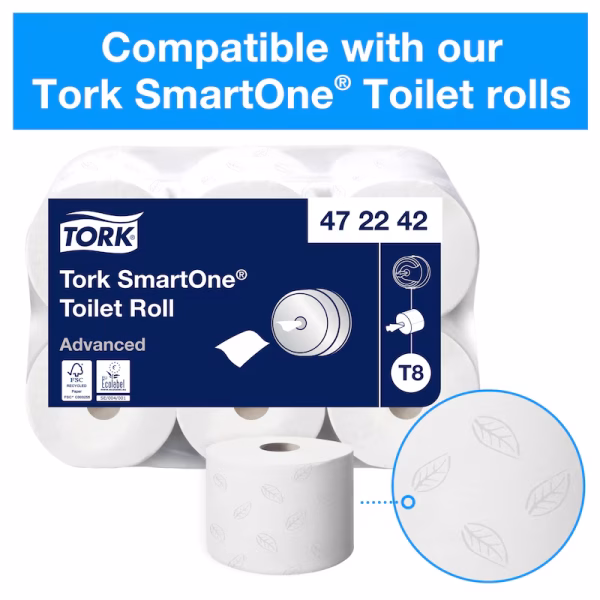 Tork dispenzer za SmartOne toalet papir T8 - bijeli - Image 5